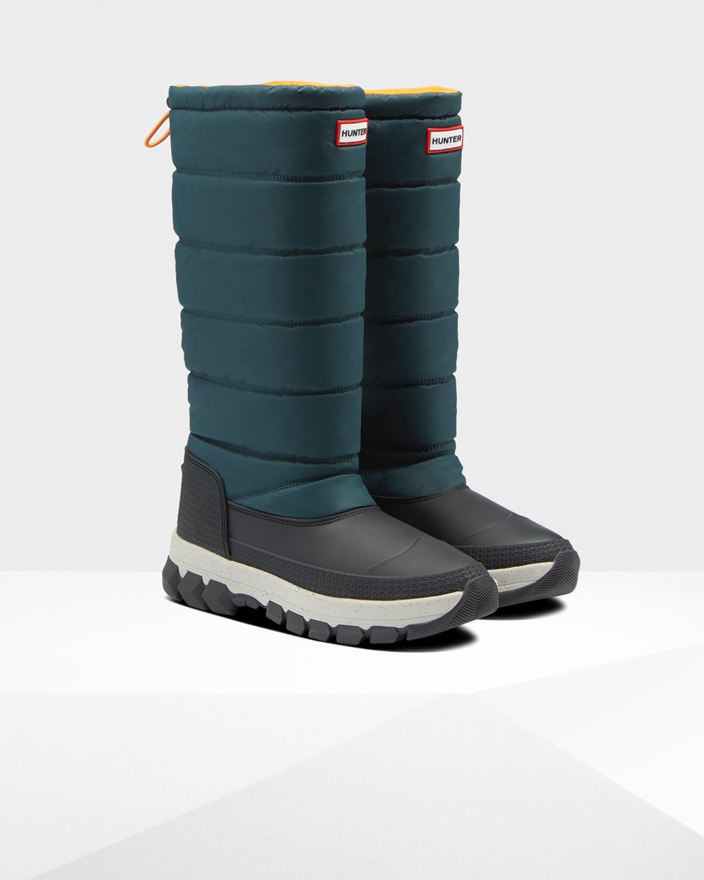 Snow Boots Dames - Hunter Original Insulated Tall - Groen/Grijs - 91JRWQHSU